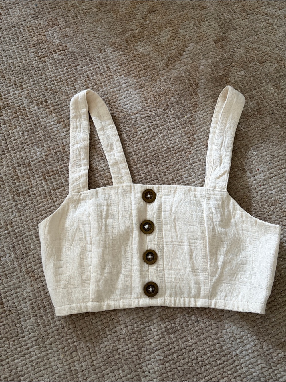 Cream Crop Tank